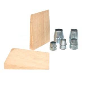 7 Piece Round Steel Wedges Set with Wood Piece For Hammer Handles