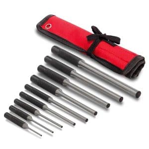 9 Pieces Roll Pin Punch Set - Gun Bolt Catch Roll Pin Punch Tool Kit for Automotive/Jewelers/Gunsmith/Watch Makers/Repairs & Crafts