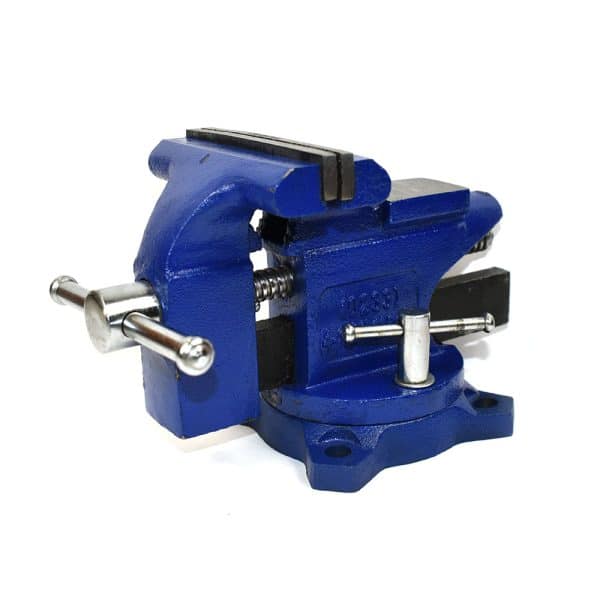 Heavy-Duty Industrial 4-1/2- Inch Workshop Bench Vise Tool with 240-Degree Swivel Base