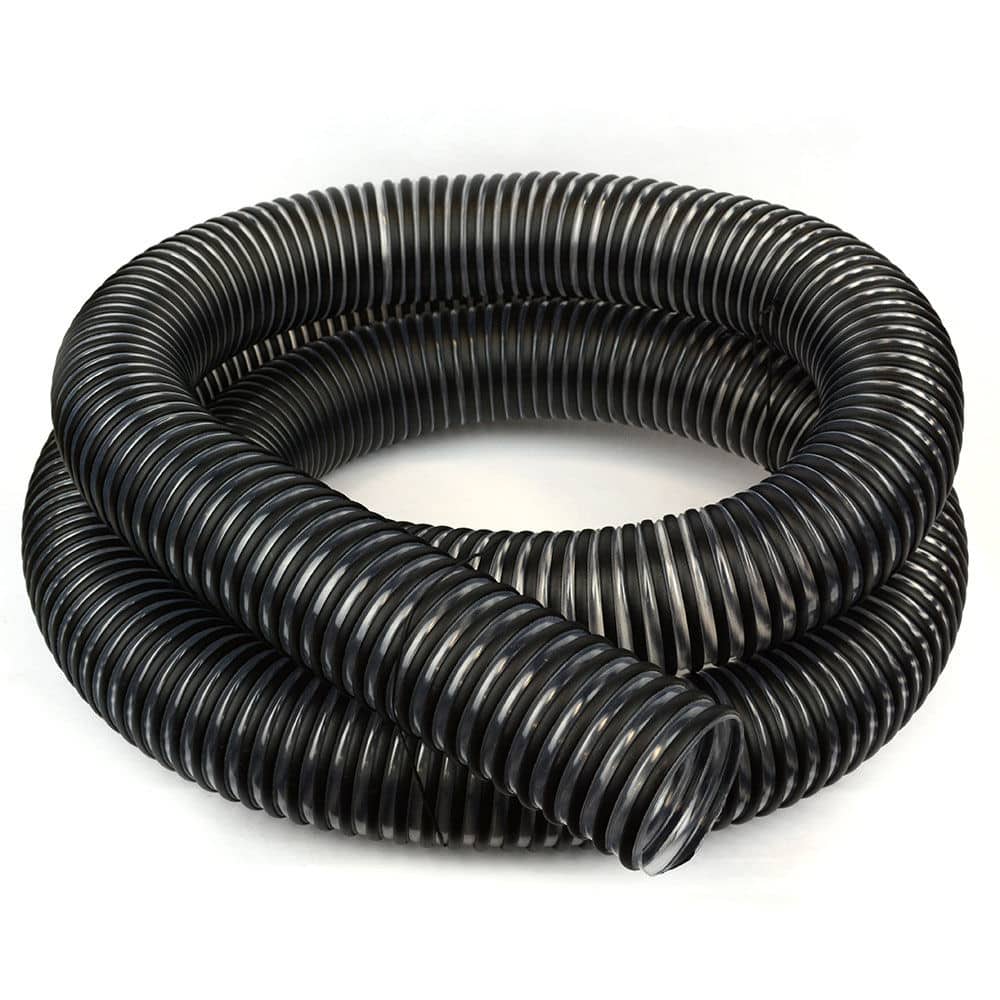 2-1/2 Inch x 20 Feet Dust Hose, Clear with Black Helix