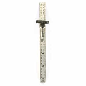 6 Inch STAINLESS STEEL POCKET RULER 1/64 1/32 Scales Decimal Conversion Chart Rulers