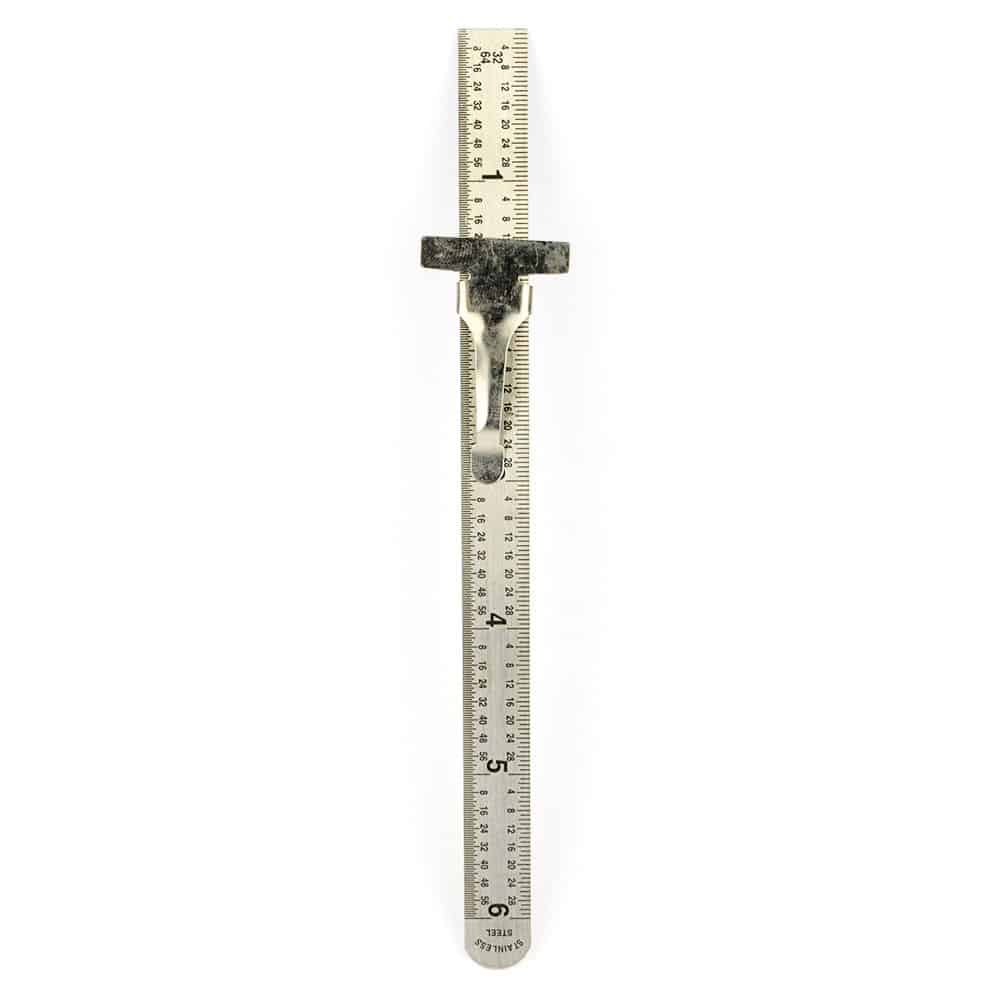 6 Inch STAINLESS STEEL POCKET RULER 1/64 1/32 Scales Decimal Conversion Chart Rulers