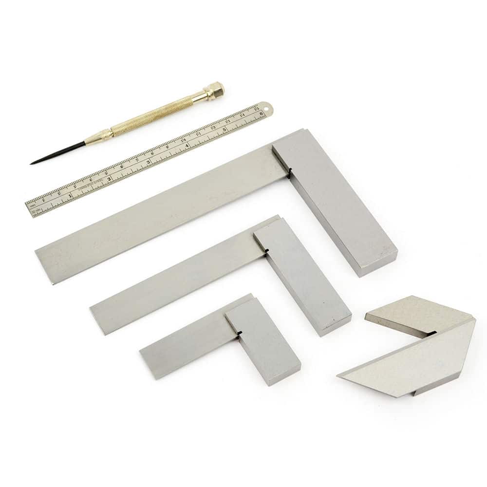6 Pieces Precision Machinist Ground Engineers Square Set for Hobby Crafts Jewelry Making