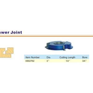 Drawer Joint Shaper Cutter - woodshopbits.com Blue Tornado B 3/4 | D 3 | CL 1-1/4