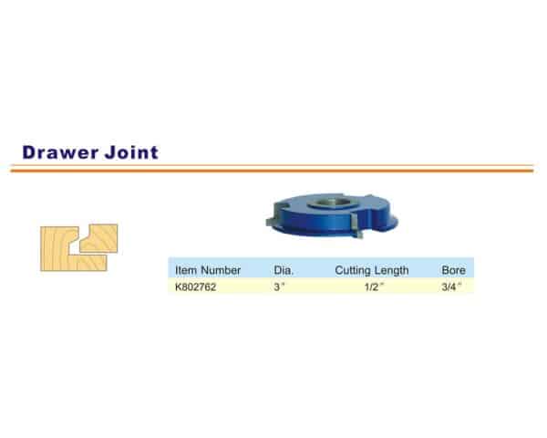 Drawer Joint Shaper Cutter - woodshopbits.com Blue Tornado B 3/4 | D 3 | CL 1-1/4