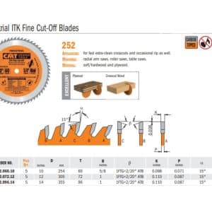 Industrial ITK Fine Cut-Off Saw Blades